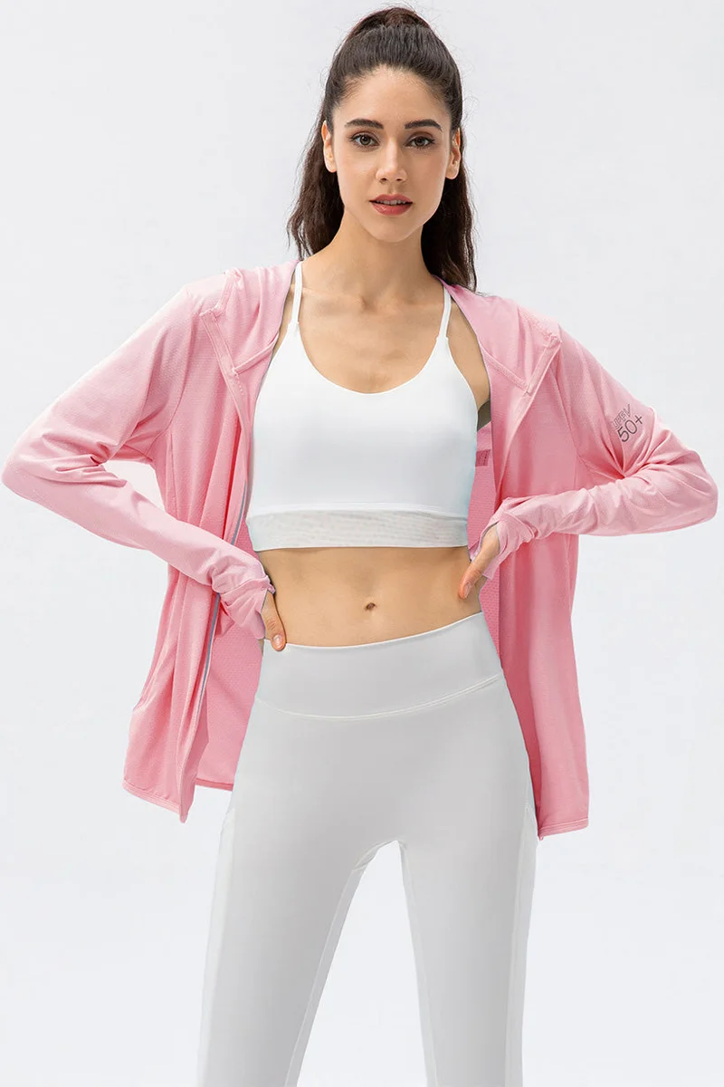 Svl Pink Maya Women's Sports Lightweight Jacket with SPF 50 Sun Protection for Women | Best Price UAE